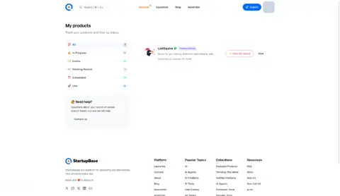 Screenshot: StartupBase